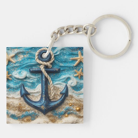 Nautical Anchor Beach キーホルダー (裏面)