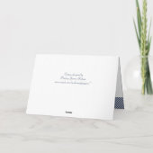 Nautical Anchor Boat Diagonal Stripes Swirl Modern サンキューカード (裏面)