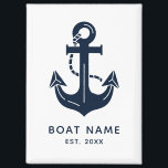 Nautical Anchor Boat Name マグネット<br><div class="desc">Make your boat's name stand out with our nautical anchor magnet you can easily personalize,  creating a custom and classic look. It's the perfect way to add a unique,  sea-faring touch to your vessel.</div>