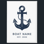 Nautical Anchor Boat Name マグネット<br><div class="desc">Make your boat's name stand out with our nautical anchor magnet you can easily personalize,  creating a custom and classic look. It's the perfect way to add a unique,  sea-faring touch to your vessel.</div>