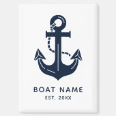 Nautical Anchor Boat Name マグネット (正面)