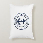 Nautical Anchor Boat Name Beach House Custom アクセントクッション (正面(垂直))