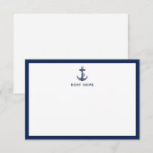 Nautical Anchor Boat Name Custom サンキューカード (正面/裏面)