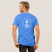 Nautical Anchor Boat Name Custom トライブレンドＴシャツ (フル背面)