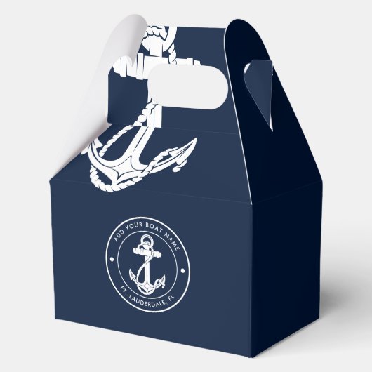 Nautical Anchor Boat Name Custom フェイバーボックス (正面)