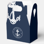 Nautical Anchor Boat Name Custom フェイバーボックス (見開き)