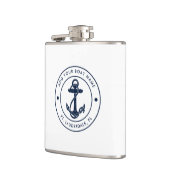 Nautical Anchor Boat  Name Custom フラスク (左)