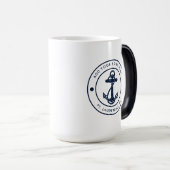 Nautical Anchor Boat Name Custom モーフィングマグカップ (正面右)