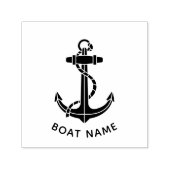 Nautical Anchor Custom Boat Name Modern セルフインキングスタンプ (デザイン)
