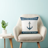 Nautical Anchor Custom Throw Pillow クッション (椅子)