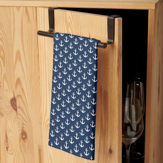 Nautical Anchor Kitchen Towel キッチンタオル (三つ折り)