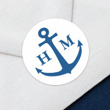 Nautical Anchor Monogram Beach Wedding