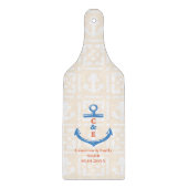 Nautical Anchor Monogrammed Paddle  カッティングボード (正面)