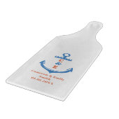 Nautical Anchor Monogrammed Paddle  カッティングボード (角)