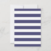 Nautical Anchor Navy Blue Stripes Boy Baby Shower 招待状 (裏面)