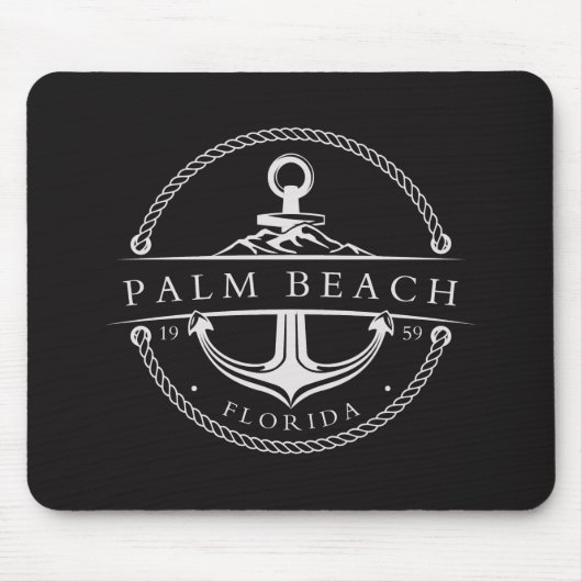 Nautical Anchor Palm Beach Florida 1959 マウスパッド (正面)