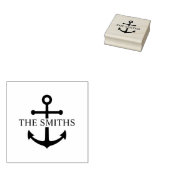 Nautical Anchor Personalized Family Name ラバースタンプ (押印)