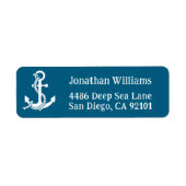 Nautical Anchor Return Address Labels ラベル (正面)