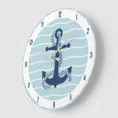 Nautical Anchor & Rope ID1250 ラージ壁時計 (傾斜)