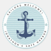 Nautical Anchor & Rope Safe Harbor ID1250 ラウンドシール (正面)