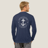 Nautical Anchor Sailing Boat Name Custom トライブレンドＴシャツ (背面全体)