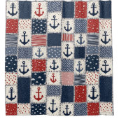 Nautical Anchor Shower Curtain シャワーカーテン (正面)