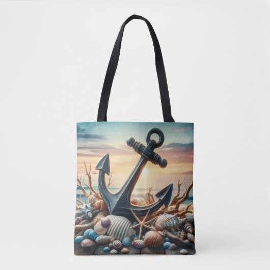 Nautical Anchor Tote Bag  トートバッグ (正面)