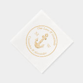 Nautical Anchor Wedding 箔ナプキン (右)