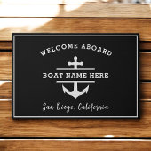 Nautical Anchor Welcome Aboard Personalized ドアマット