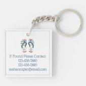 Nautical Anchors and Stripes Flip Fops キーホルダー (裏面)