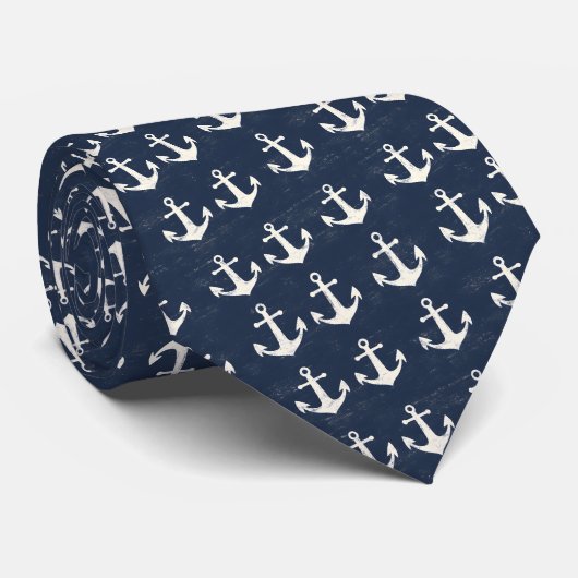 Nautical Anchors Custom Necktie ネクタイ (ロール)