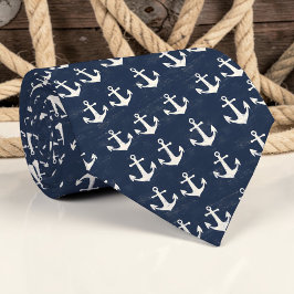 Nautical Anchors Custom Necktie ネクタイ