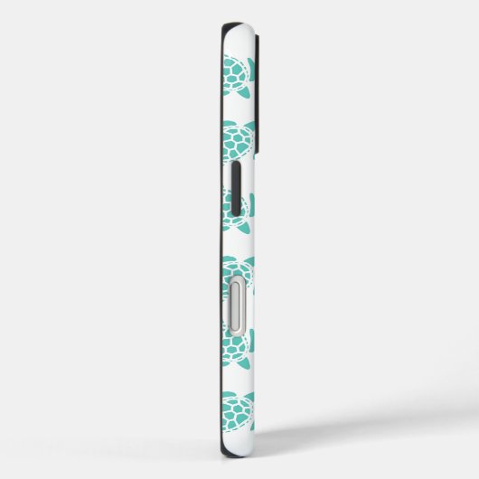 Nautical Aqua Blue Sea Turtle Pattern  Case-Mate iPhoneケース (裏面 / 右)