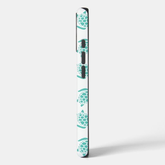 Nautical Aqua Blue Sea Turtle Pattern  Case-Mate iPhoneケース (裏面 / 左)