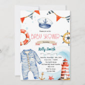Nautical baby shower invitation 招待状 (正面)