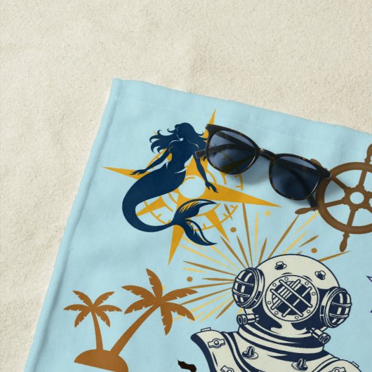 Nautical Bachelor Party ビーチタオル (インサイチュ)