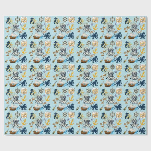  Nautical Bachelor Party ラッピングペーパー (フラット)