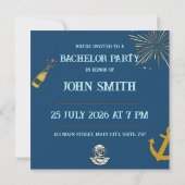 Nautical Bachelor Party 招待状 (裏面)