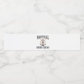 nautical bachelorette party bride squad ペットボトルラベル (シングルラベル)