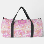 Nautical Beach Collage Hot Pink ID840 ダッフルバッグ (正面)