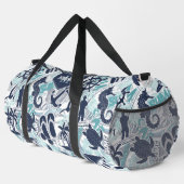 Nautical Beach Collage Navy Teal ID840 ダッフルバッグ (右コーナー)
