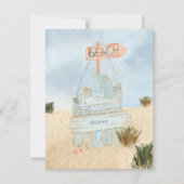 Nautical Beach Ocean Lifebuoy Birth Announcement ノートカード (正面)