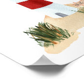 Nautical Beach Red And White Lighthouse Nursery  ポスター (角)