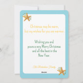 Nautical Beach Themed Holiday Card シーズンカード (裏面)