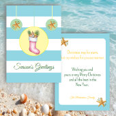 Nautical Beach Themed Holiday Card シーズンカード