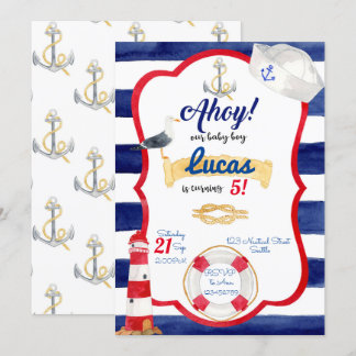 Nautical Birthday Invitation 招待状