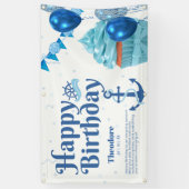Nautical Birthday Party Banner 横断幕 (縦)