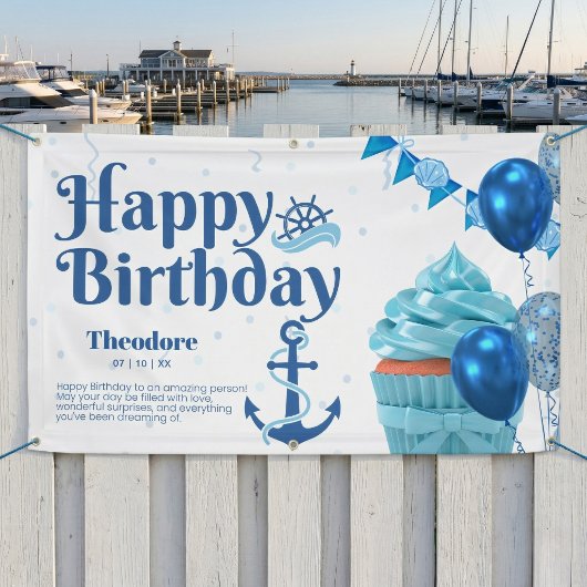 Nautical Birthday Party Banner 横断幕