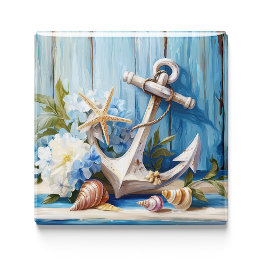 Nautical Blue Anchor Fridge Magnet マグネット