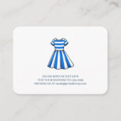 Nautical Blue And White Sailor Dress Party RSVP エンクロージャーカード (正面)